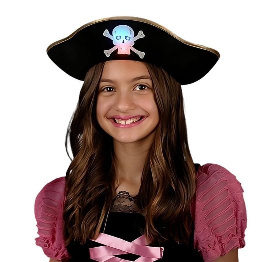 LED Pirate Hat with Flashing Skull All Products LED Pirate Hat with Flashing Skull All Products