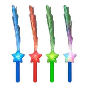 Light Up Fiber Optic Shooting Star Wand Pack of 12 Light Up Fiber Optic Shooting Star Wand Pack of 12
