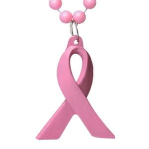 Pink Ribbon Beaded Necklace Pack of 12 Pink Ribbon Beaded Necklace Pack of 12