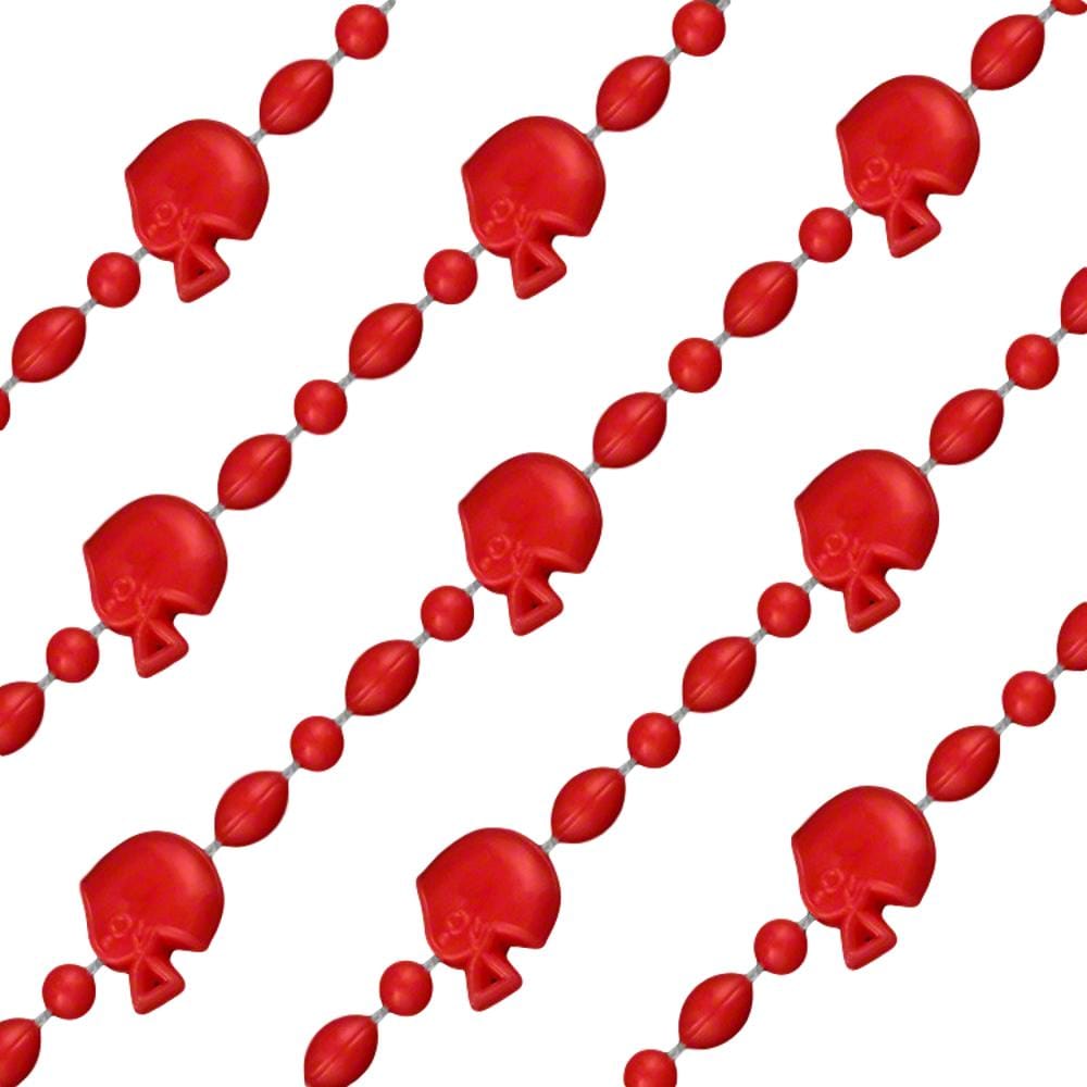 Football Helmet Bead Necklaces Non Metallic Red Pack of 12 All Products Football Helmet Bead Necklaces Non Metallic Red Pack of 12 All Products 2