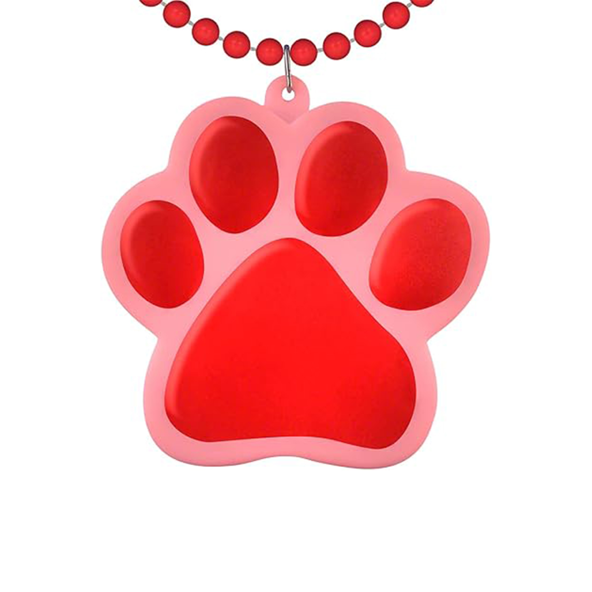 Light Up Red Paw Print Charm Necklace All Products Light Up Red Paw Print Charm Necklace All Products 4