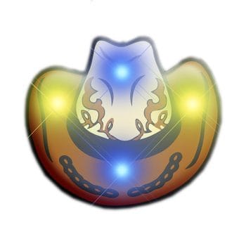Cowboy Hat Flashing Body Light Lapel Pins All Body Lights and Blinkees