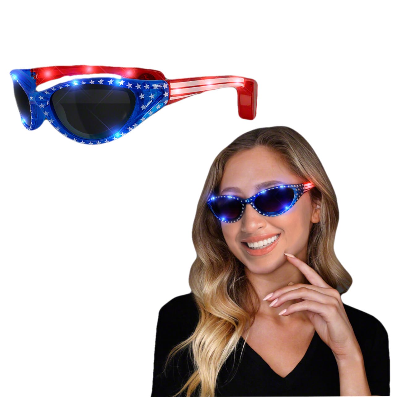 USA Stars and Stripes LED Fourth of July Sunglasses 4th of July USA Stars and Stripes LED Fourth of July Sunglasses 4th of July 4
