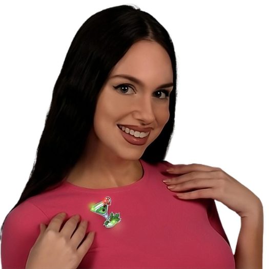 Christmas Martini Flashing Body Light Lapel Pins Good Christmas Presents All Body Lights and Blinkees 3