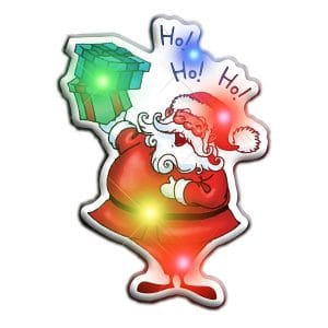 Ho Ho Ho Santa Flashing Blinky Body Light Lapel Pins All Body Lights and Blinkees Ho Ho Ho Santa Flashing Blinky Body Light Lapel Pins All Body Lights and Blinkees