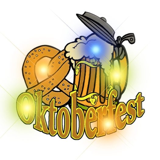 Octoberfest Flashing Body Light Lapel Pins All Body Lights and Blinkees