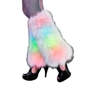 Multicolor Lights Burner Furry Leg Warmers All Products