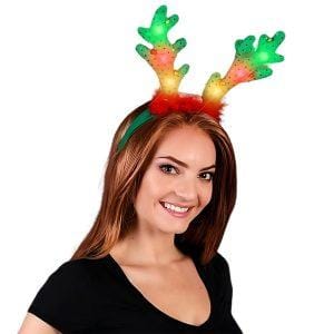 LED Jingle Bells Reindeer Antlers Light Up Headband LED Jingle Bells Reindeer Antlers Light Up Headband