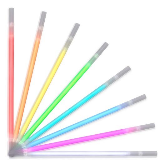 Assorted Color Glow Drinking Straws Pack of 25 All Products 3