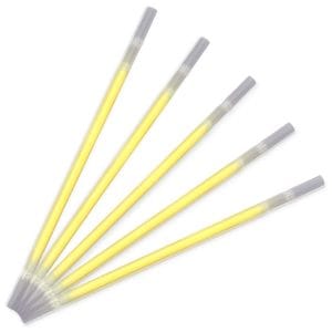 Yellow Glow Drinking Straws Pack of 25