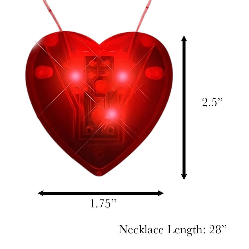 LED Flashing Red Heart Necklace All Products LED Flashing Red Heart Necklace All Products 2