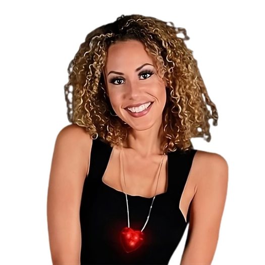 LED Flashing Red Heart Necklace All Products 3