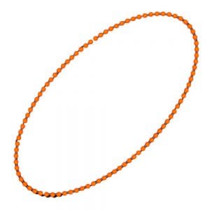 Smooth Round Opaque Bead Mardi Gras Necklace Orange Pack of 12