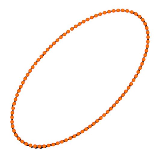 Smooth Round Opaque Bead Mardi Gras Necklace Orange Pack of 12 All Products Smooth Round Opaque Bead Mardi Gras Necklace Orange Pack of 12 All Products