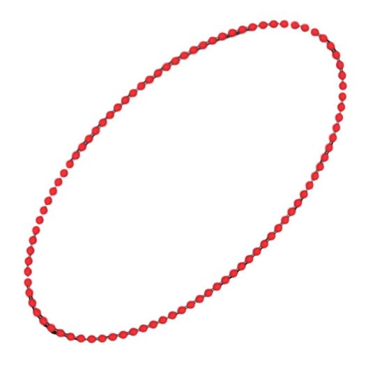 Smooth Round Opaque Bead Mardi Gras Necklace Red Pack of 12 All Products Smooth Round Opaque Bead Mardi Gras Necklace Red Pack of 12 All Products