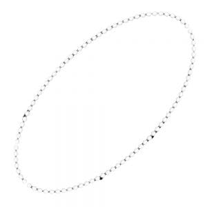 Smooth Round Opaque Bead Mardi Gras Necklace White Pack of 12