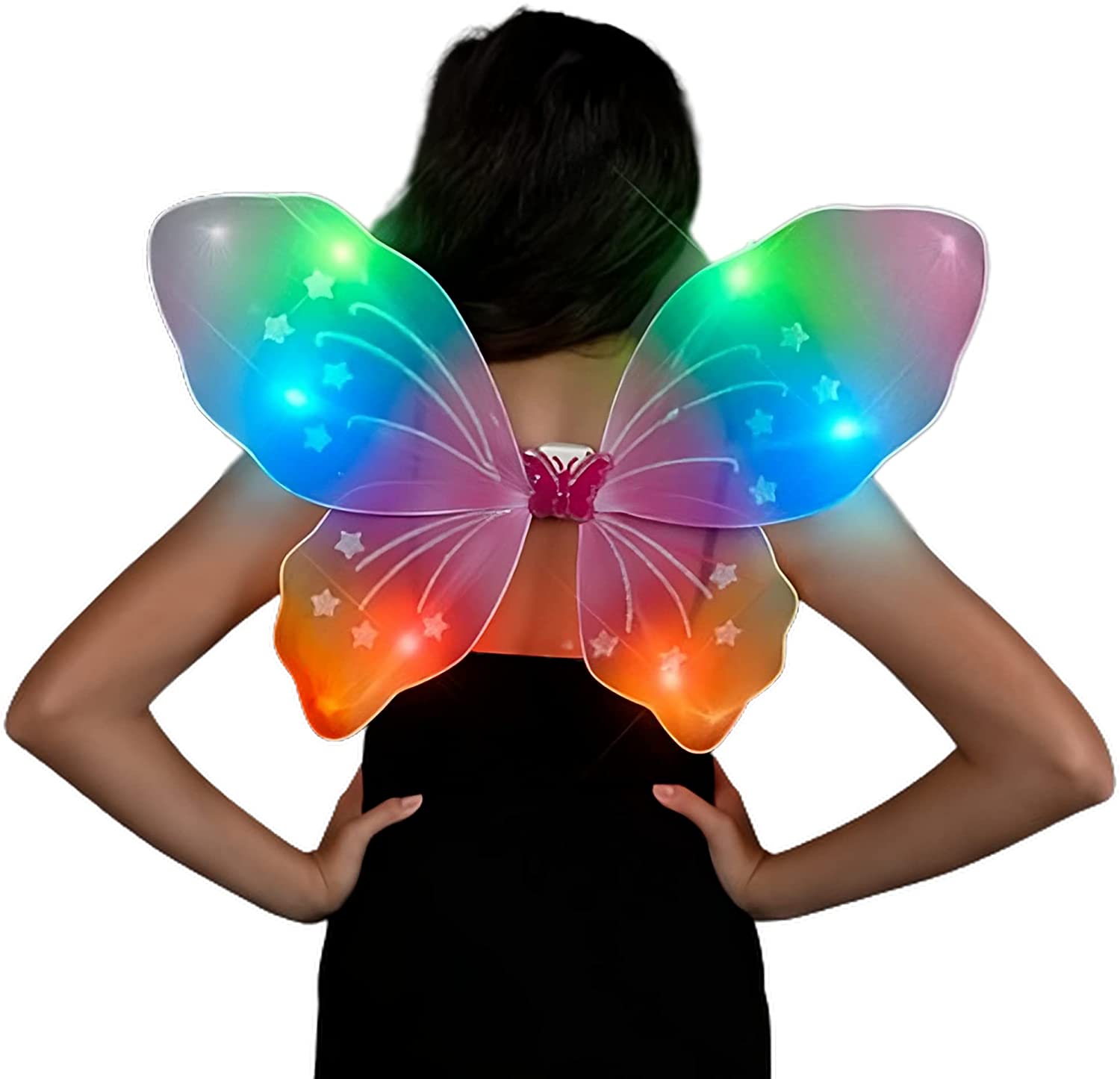 Light Up Rainbow Fairy Butterfly Wings All Products Light Up Rainbow Fairy Butterfly Wings All Products 2