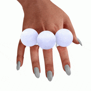 Huge Electronic White Orb Mood Flashing Rings Huge Electronic White Orb Mood Flashing Rings