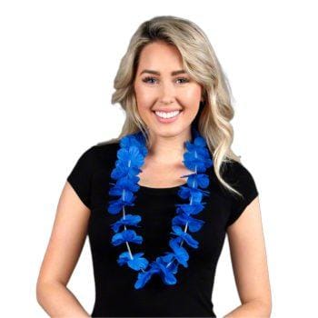 Hawaiian Flower Lei Necklace Blue All Products Hawaiian Flower Lei Necklace Blue All Products