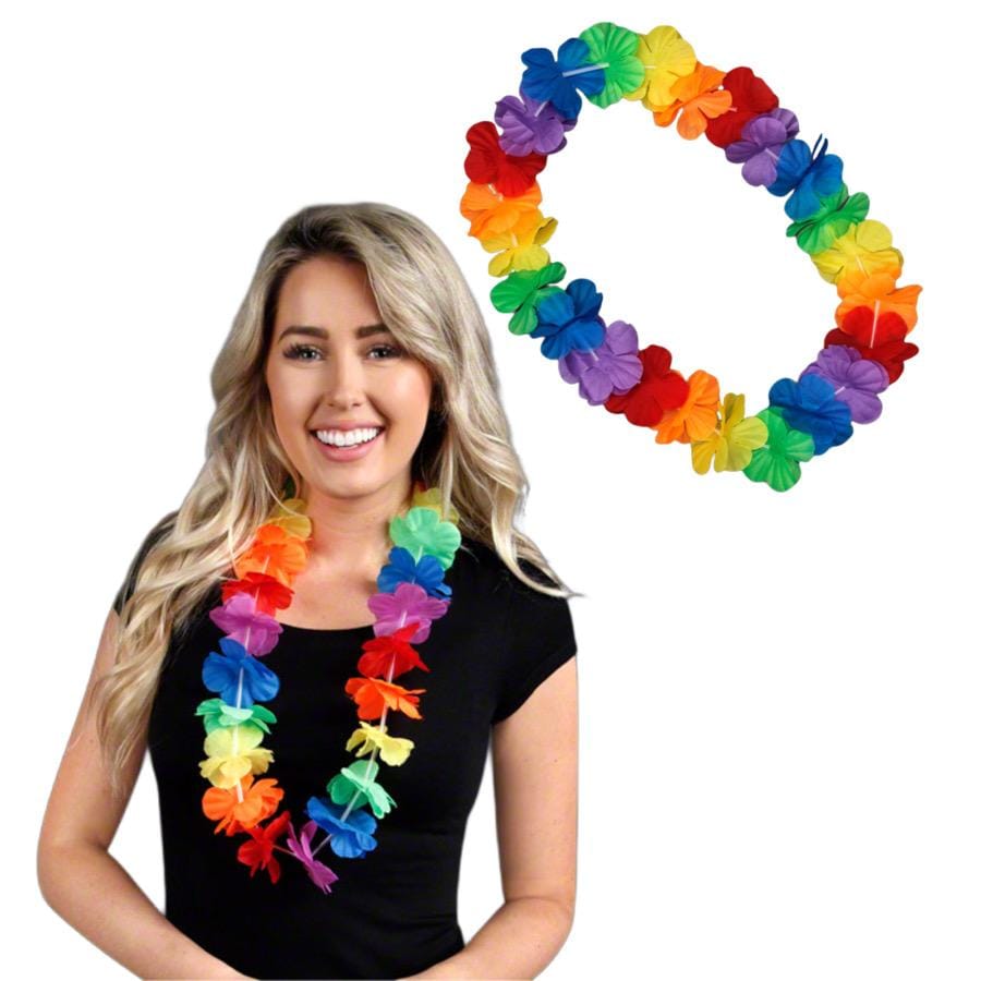 Hawaiian Flower Lei Necklace Rainbow All Products Hawaiian Flower Lei Necklace Rainbow All Products 3