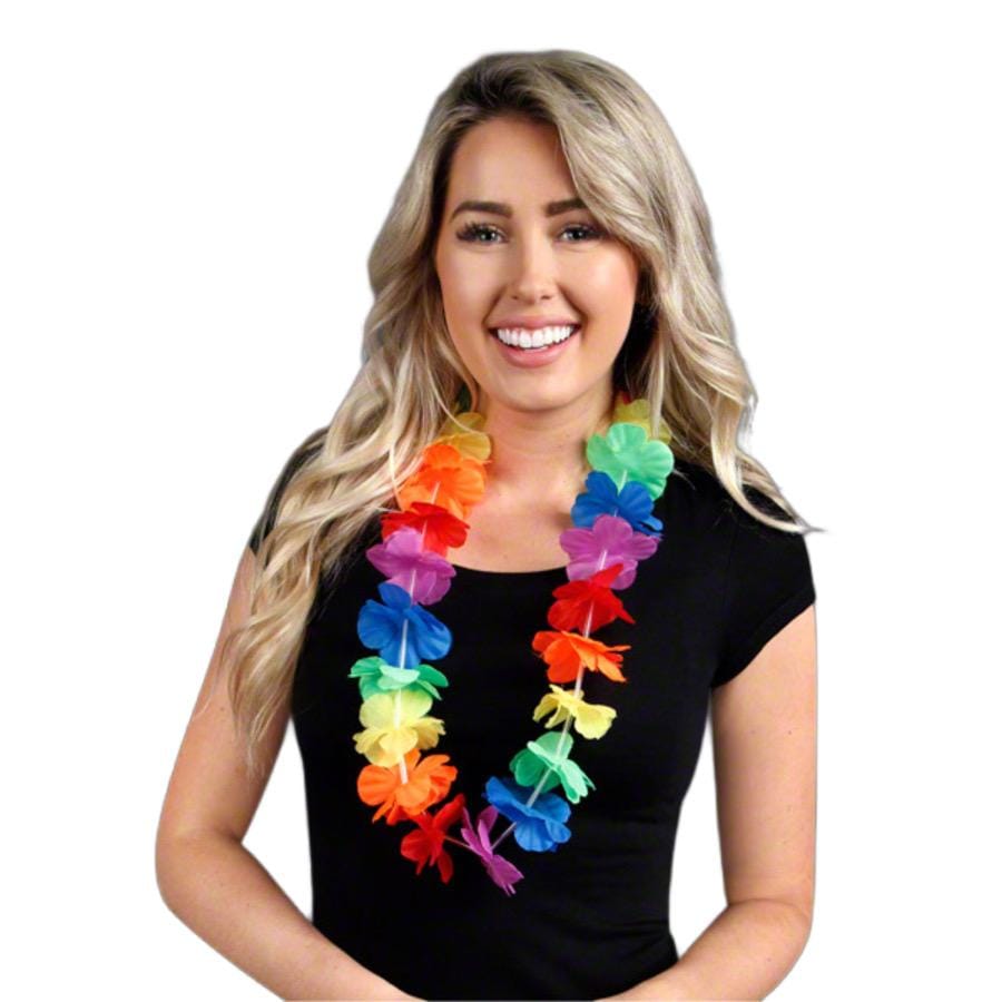 Hawaiian Flower Lei Necklace Rainbow All Products Hawaiian Flower Lei Necklace Rainbow All Products