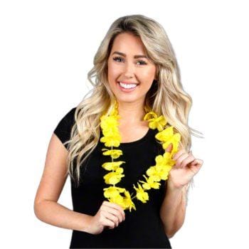 Hawaiian Flower Lei Necklace Yellow All Products Hawaiian Flower Lei Necklace Yellow All Products