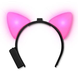 LED Animal Ears Steady Pink Light Headband LED Animal Ears Steady Pink Light Headband