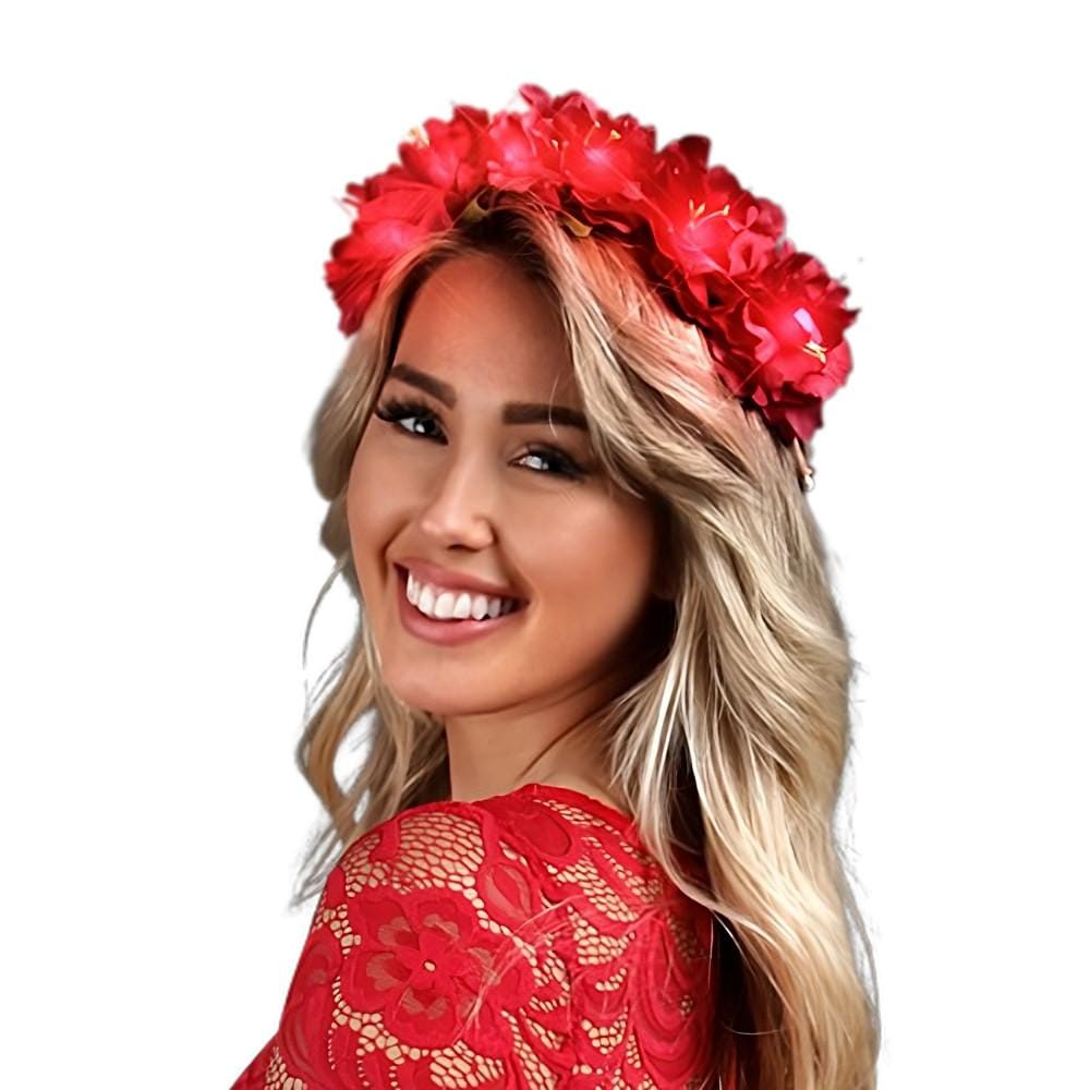Red Kiss Fairy Flower LED Headband 4th of July Red Kiss Fairy Flower LED Headband 4th of July 2