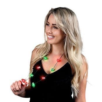 Red and Green Flashing Wearable Christmas Lights Necklace All Products Red and Green Flashing Wearable Christmas Lights Necklace All Products
