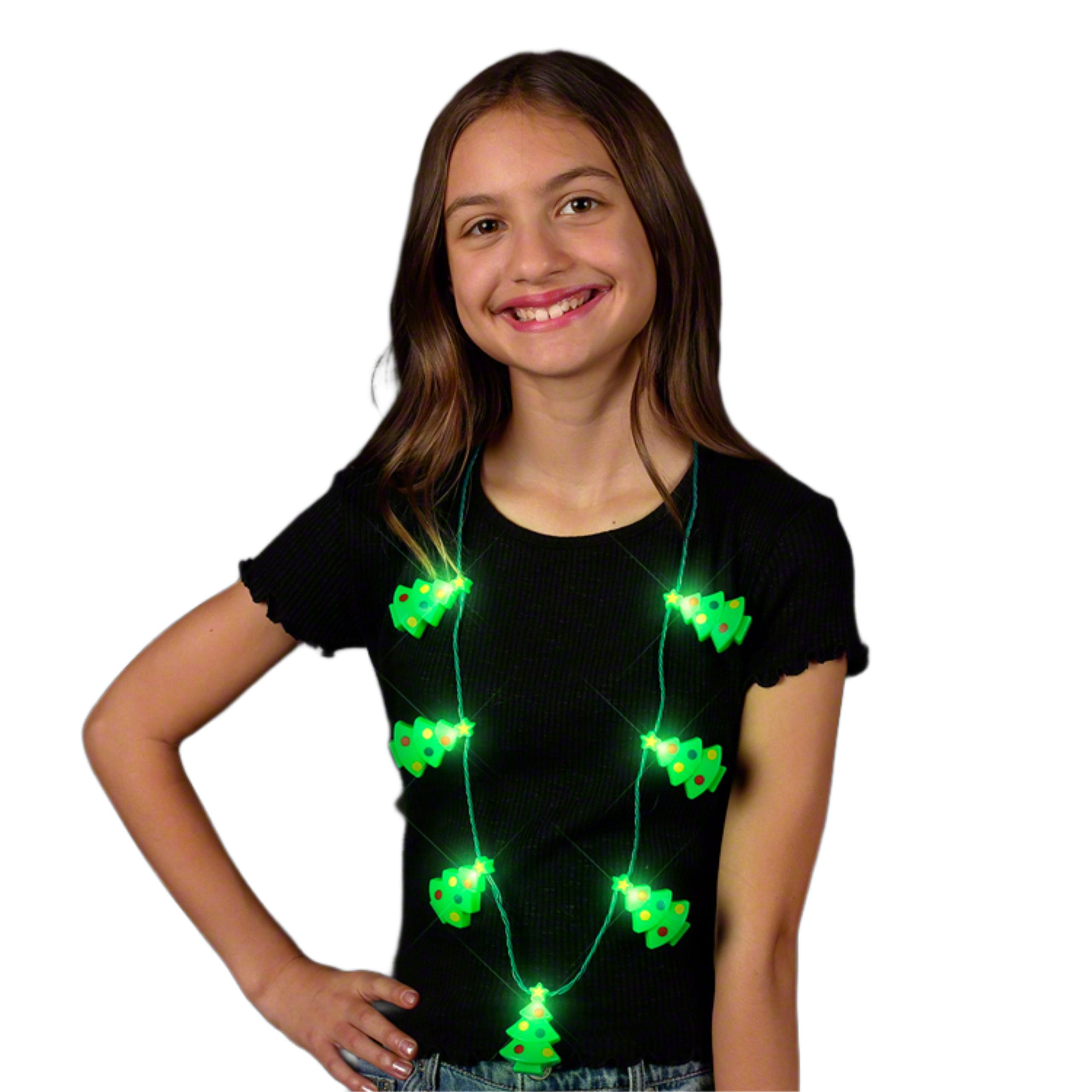 7 Charms Little Christmas Trees Flashing Holiday Lights Necklace All Products 7 Charms Little Christmas Trees Flashing Holiday Lights Necklace All Products