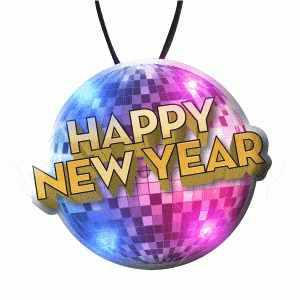 Happy New Year Disco Ball LED Charm On Lanyard All Body Lights and Blinkees Happy New Year Disco Ball LED Charm On Lanyard All Body Lights and Blinkees