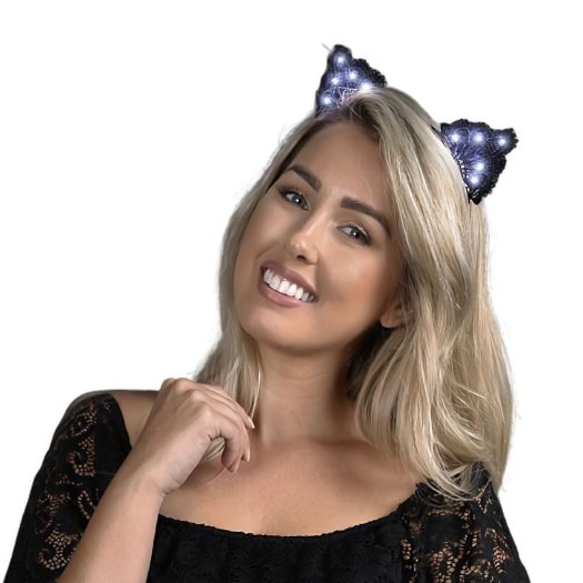 LED Black Lace Cat Animal Ears Headband All Products LED Black Lace Cat Animal Ears Headband All Products