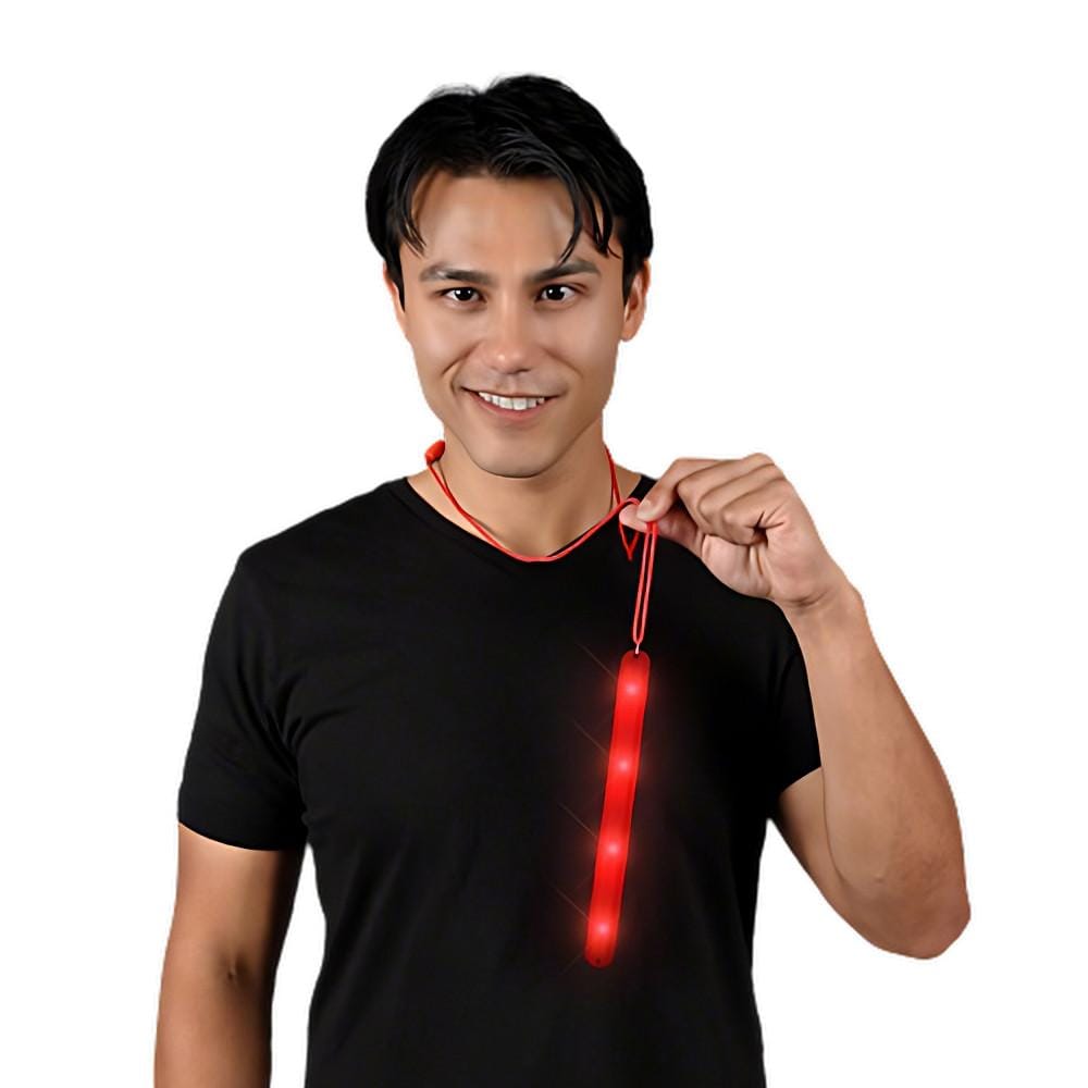 Red LED Patrol Light Up Wand 2 Inch Glow Sticks Red LED Patrol Light Up Wand 2 Inch Glow Sticks 2
