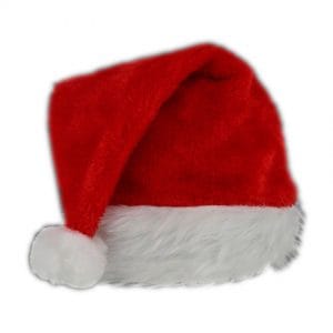 Unlit Red Stylish Fluffy Fur Santa Christmas Plush Hat Unlit Red Stylish Fluffy Fur Santa Christmas Plush Hat