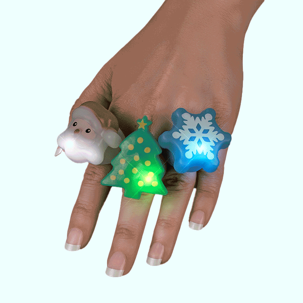 Soft Assorted Santa Tree Snowflake Christmas Party Ring Pack of 24 All Products Soft Assorted Santa Tree Snowflake Christmas Party Ring Pack of 24 All Products 2