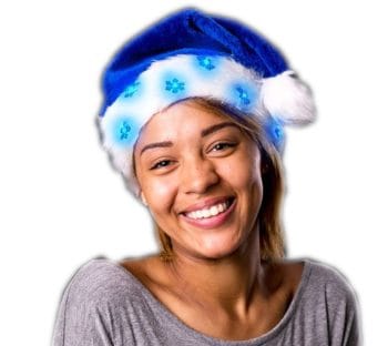 Blue LED Snowflake Santa Claus Faux Fur Plush Hat All Products Blue LED Snowflake Santa Claus Faux Fur Plush Hat All Products