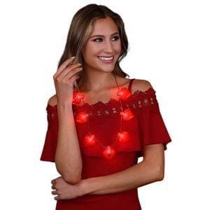 Jumbo Red Heart Shaped Light Up Jewelry Necklace for Valentines Jumbo Red Heart Shaped Light Up Jewelry Necklace for Valentines
