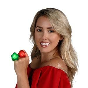 Flashing Star Shaped Festive Christmas Ring Pack of 24 Flashing Star Shaped Festive Christmas Ring Pack of 24