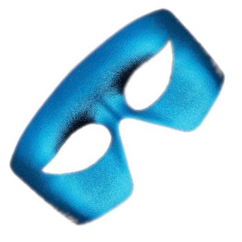 Masquerade Blue Unlit Metallic Mask Mardi Gras All Products