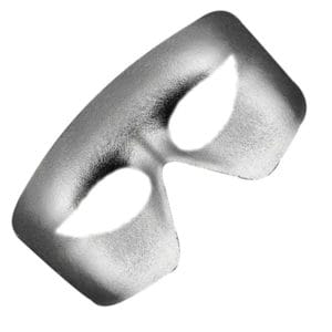 Masquerade Silver Unlit Metallic Mask Mardi Gras Masquerade Silver Unlit Metallic Mask Mardi Gras