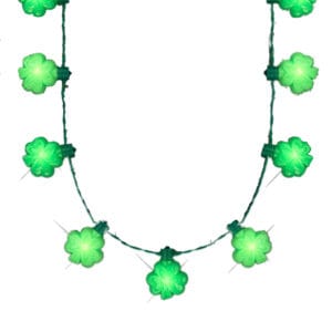 Light Up Flashing Huge Lucky Shamrocks Charms Necklace for St. Patrick’s Day Light Up Flashing Huge Lucky Shamrocks Charms Necklace for St. Patrick’s Day