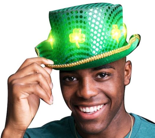 LED Green Clover Ultimate Sequin Plush Irish Top Hat with Shamrocks for St. Patrick’s Day All Products LED Green Clover Ultimate Sequin Plush Irish Top Hat with Shamrocks for St. Patrick’s Day All Products