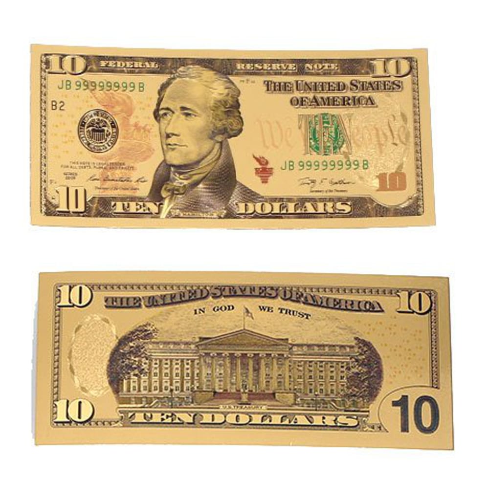 24k Gold Plated Fake Banknote Currency 1 $2 $5 $10 $20 $50 $100 Set of 7 24K Gold and Silver Plated Replica Bills 24k Gold Plated Fake Banknote Currency 1 $2 $5 $10 $20 $50 $100 Set of 7 24K Gold and Silver Plated Replica Bills 5