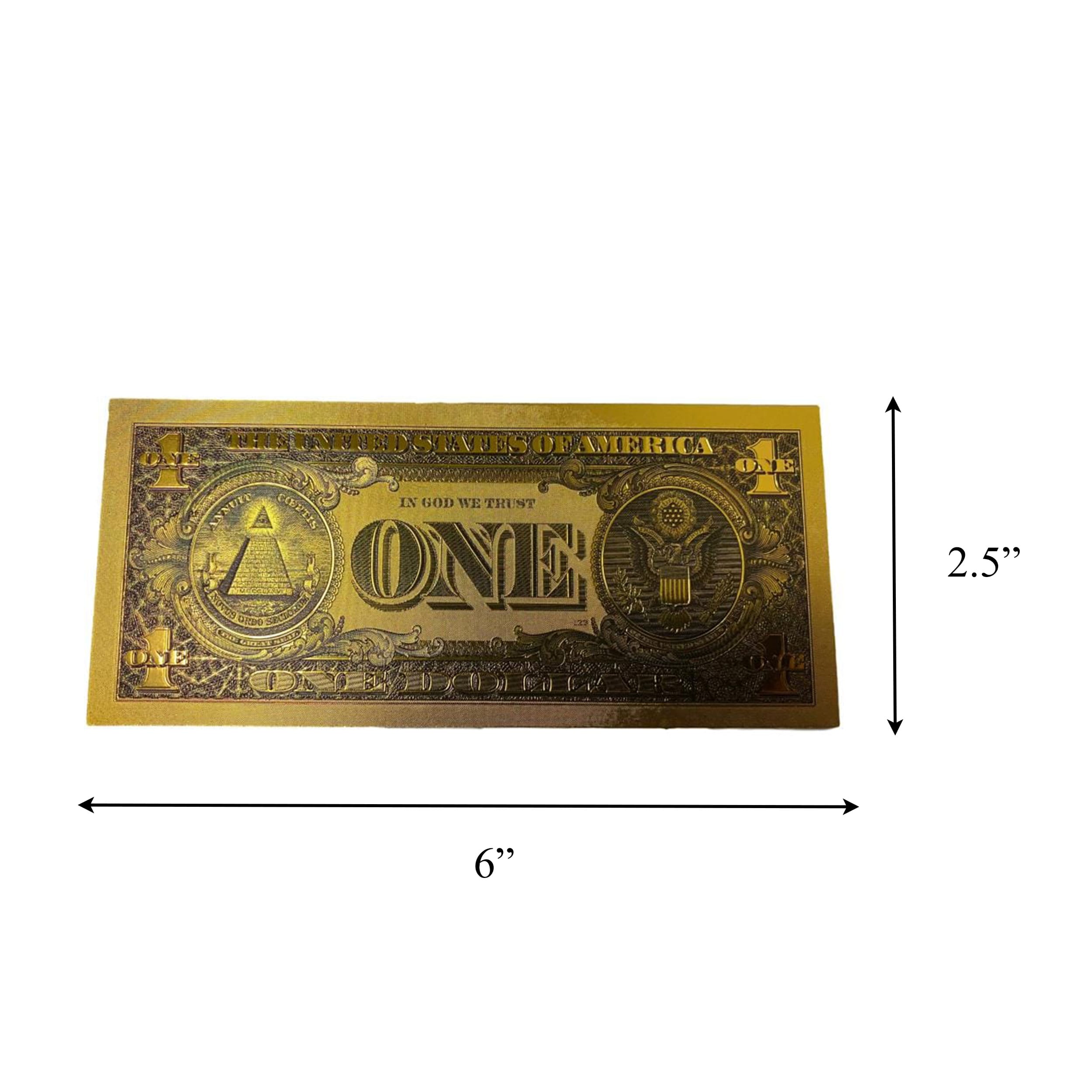 Premium Replica 1 Dollar Paper Money Bill 24k Gold Plated Fake Currency Banknote Art Commemorative Collectible Holiday Decoration 24K Gold and Silver Plated Replica Bills Premium Replica 1 Dollar Paper Money Bill 24k Gold Plated Fake Currency Banknote Art Commemorative Collectible Holiday Decoration 24K Gold and Silver Plated Replica Bills 2