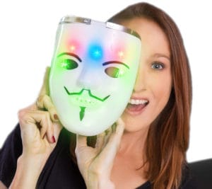 LED Carnival Props Anonymous Guy Fawkes V for Vendetta Movie Themed Mask LED Carnival Props Anonymous Guy Fawkes V for Vendetta Movie Themed Mask