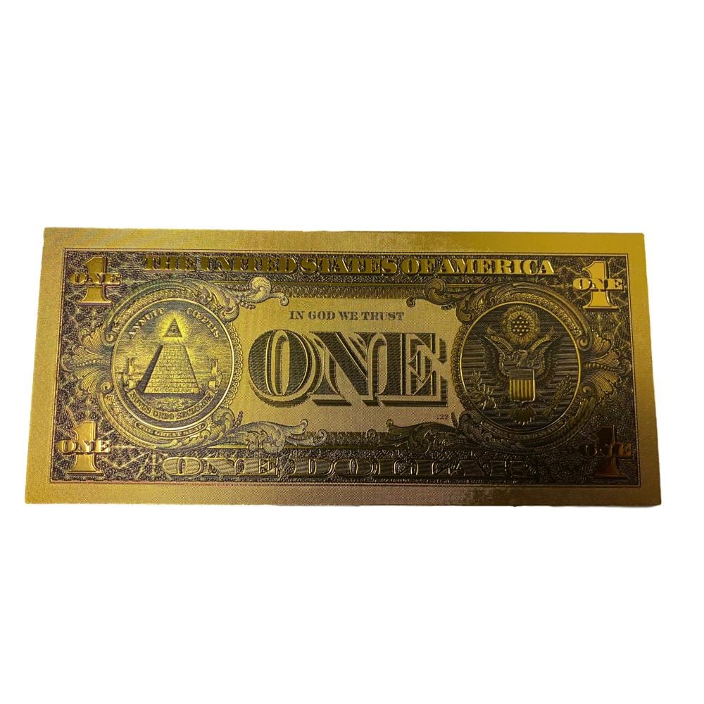 Premium Replica 1 Dollar Paper Money Bill 24k Gold Plated Fake Currency Banknote Art Commemorative Collectible Holiday Decoration 24K Gold and Silver Plated Replica Bills Premium Replica 1 Dollar Paper Money Bill 24k Gold Plated Fake Currency Banknote Art Commemorative Collectible Holiday Decoration 24K Gold and Silver Plated Replica Bills 4
