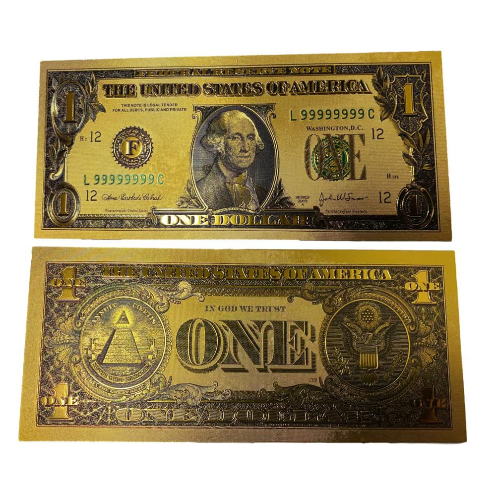 24k Gold Plated Fake Banknote Currency 1 $2 $5 $10 $20 $50 $100 Set of 7 24K Gold and Silver Plated Replica Bills 24k Gold Plated Fake Banknote Currency 1 $2 $5 $10 $20 $50 $100 Set of 7 24K Gold and Silver Plated Replica Bills 2