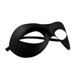 Classic Matte Black Mask Unlit with Elastic Band Classic Matte Black Mask Unlit with Elastic Band