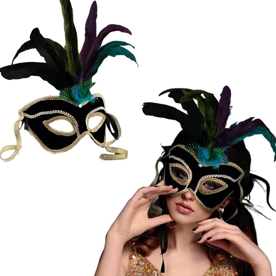 Velvet And Feather Unlit Carnival Mask All Products Velvet And Feather Unlit Carnival Mask All Products 2