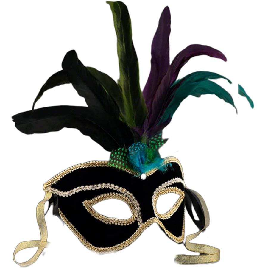 Velvet And Feather Unlit Carnival Mask All Products Velvet And Feather Unlit Carnival Mask All Products 3